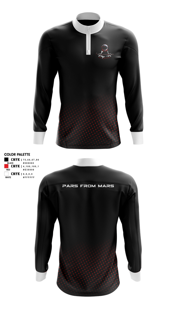 Quarter Zip Jacket, PARS FROM MARS, Golf, Teamtime, Team time, sublimation, custom sports apparel, team uniforms, spirit wear, spiritwear, sports uniforms, custom shirts, team store, custom team store, fundraiser sports, apparel fundraiser