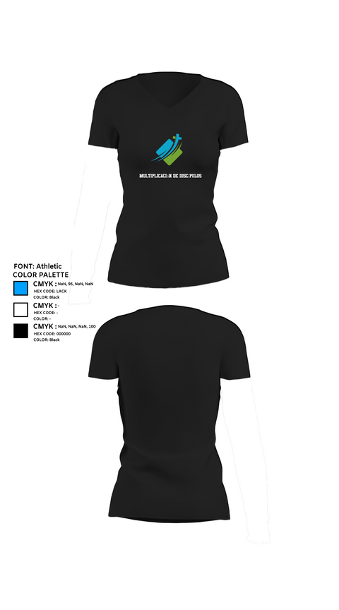 Womens Short Sleeve Vneck Shirt, Multiplicación de Discípulos, , Teamtime, Team time, sublimation, custom sports apparel, team uniforms, spirit wear, spiritwear, sports uniforms, custom shirts, team store, custom team store, fundraiser sports, apparel fundraiser
