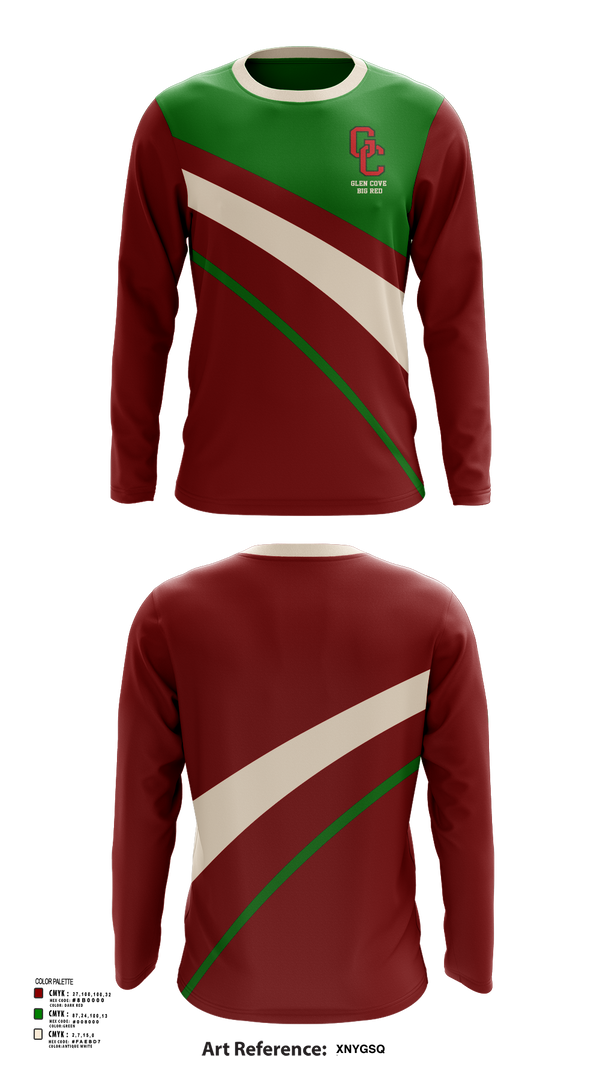 Long Sleeve Performance Shirt, Glen Cove Big Red, Track & Field, Teamtime, Team time, sublimation, custom sports apparel, team uniforms, spirit wear, spiritwear, sports uniforms, custom shirts, team store, custom team store, fundraiser sports, apparel fundraiser