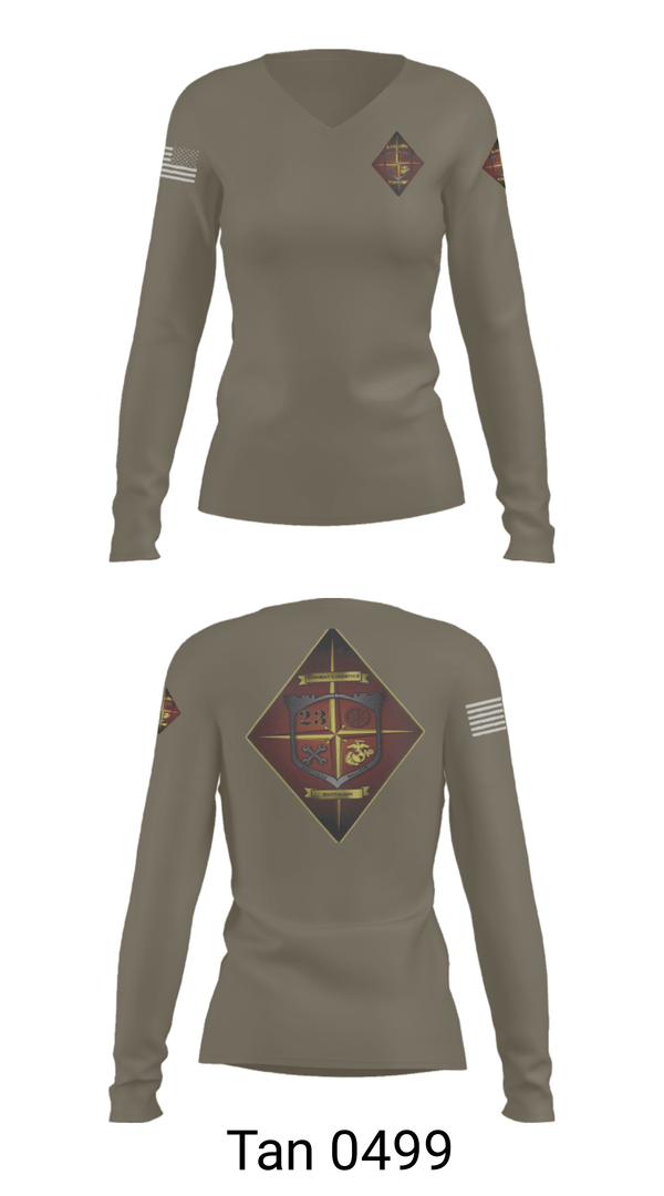 Women's Long Sleeve Vneck Shirt, Transportation service company, Marines, Teamtime, Team time, sublimation, custom sports apparel, team uniforms, spirit wear, spiritwear, sports uniforms, custom shirts, team store, custom team store, fundraiser sports, apparel fundraiser