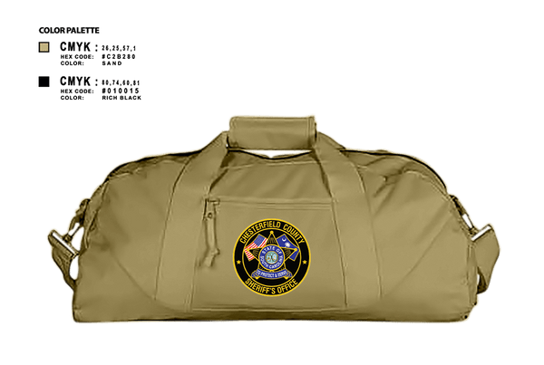 Duffle Bag, Chesterfield County Sheriff Office, Police, Teamtime, Team time, sublimation, custom sports apparel, team uniforms, spirit wear, spiritwear, sports uniforms, custom shirts, team store, custom team store, fundraiser sports, apparel fundraiser