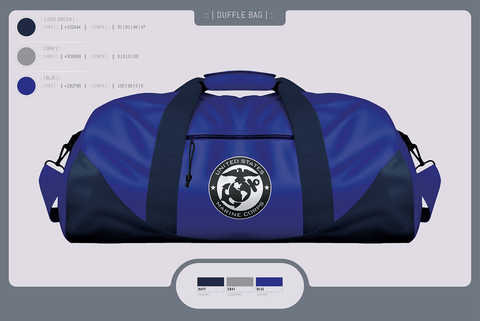 Duffle Bag, Marine Corps, Marines, Teamtime, Team time, sublimation, custom sports apparel, team uniforms, spirit wear, spiritwear, sports uniforms, custom shirts, team store, custom team store, fundraiser sports, apparel fundraiser