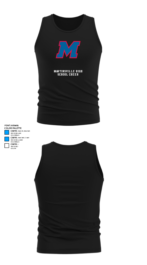 Tank Top, Martinsville High School Cheer, Cheer, Teamtime, Team time, sublimation, custom sports apparel, team uniforms, spirit wear, spiritwear, sports uniforms, custom shirts, team store, custom team store, fundraiser sports, apparel fundraiser