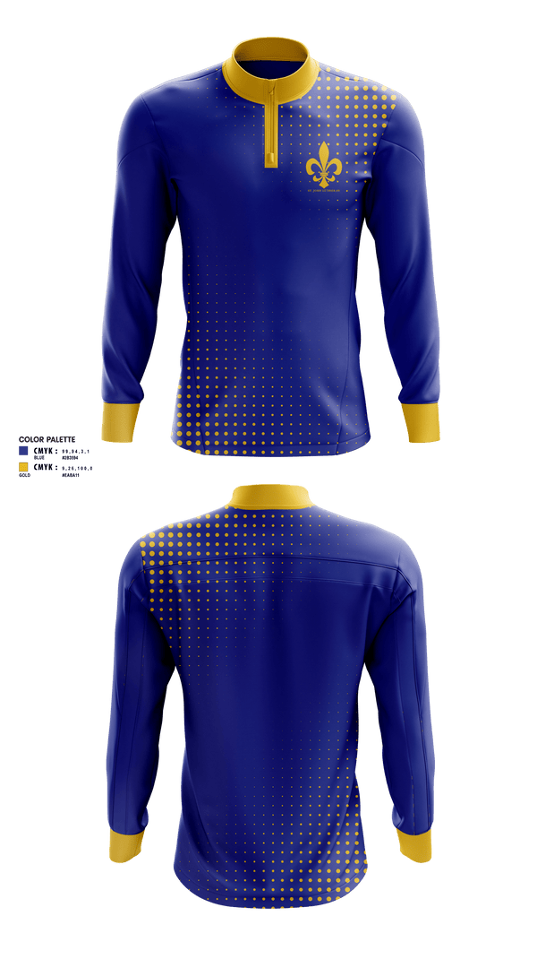 Quarter Zip Jacket, Saint John Lutheran Middle School Basketball, Men's Basketball, Teamtime, Team time, sublimation, custom sports apparel, team uniforms, spirit wear, spiritwear, sports uniforms, custom shirts, team store, custom team store, fundraiser sports, apparel fundraiser