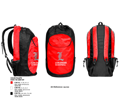 Gear Bag, Loranger High School Basketball, Women's Basketball, Teamtime, Team time, sublimation, custom sports apparel, team uniforms, spirit wear, spiritwear, sports uniforms, custom shirts, team store, custom team store, fundraiser sports, apparel fundraiser