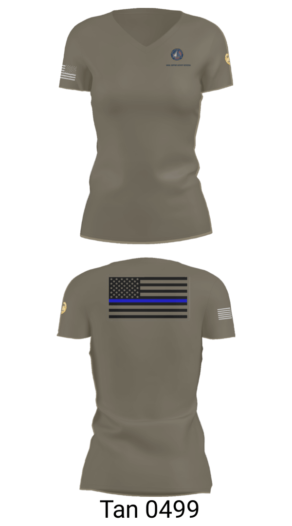 Womens Short Sleeve Vneck Shirt, NAVAL SUPPORT ACTIVITY BETHESDA SECURITY FORCES, Navy, Teamtime, Team time, sublimation, custom sports apparel, team uniforms, spirit wear, spiritwear, sports uniforms, custom shirts, team store, custom team store, fundraiser sports, apparel fundraiser