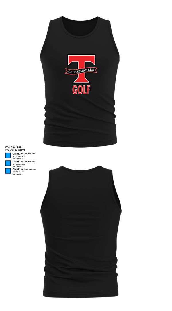 Tank Top, Tillamook High School Golf, Golf, Teamtime, Team time, sublimation, custom sports apparel, team uniforms, spirit wear, spiritwear, sports uniforms, custom shirts, team store, custom team store, fundraiser sports, apparel fundraiser