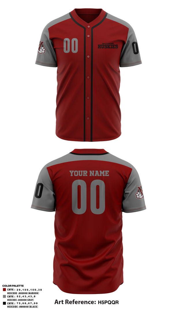 Full Button Baseball Jersey, Matawam Huskies, Baseball, Teamtime, Team time, sublimation, custom sports apparel, team uniforms, spirit wear, spiritwear, sports uniforms, custom shirts, team store, custom team store, fundraiser sports, apparel fundraiser