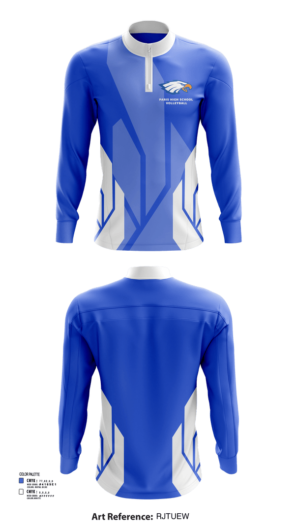 Quarter Zip Jacket, Paris High School Volleyball, Women's Volleyball, Teamtime, Team time, sublimation, custom sports apparel, team uniforms, spirit wear, spiritwear, sports uniforms, custom shirts, team store, custom team store, fundraiser sports, apparel fundraiser