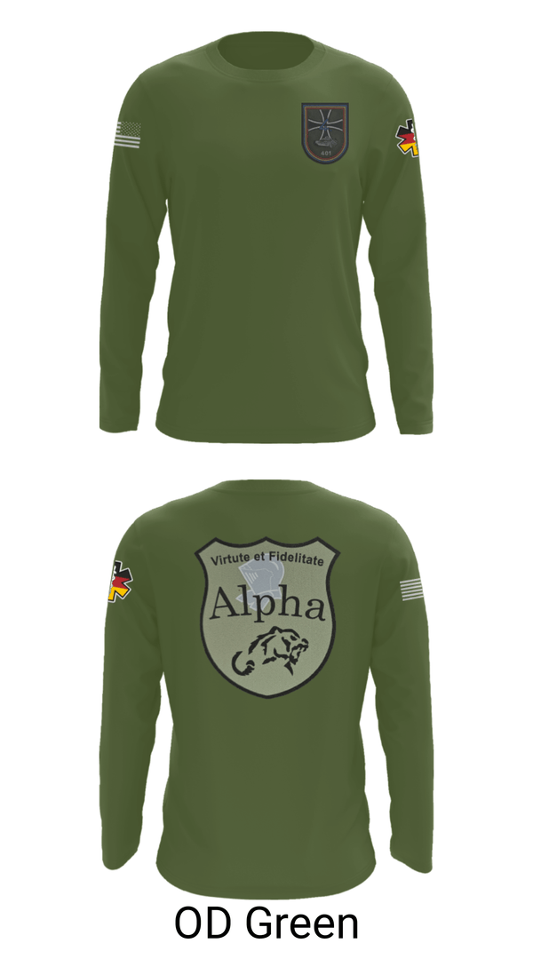 Long Sleeve Performance Shirt, 4./401 PzGrenBtl, Army, Teamtime, Team time, sublimation, custom sports apparel, team uniforms, spirit wear, spiritwear, sports uniforms, custom shirts, team store, custom team store, fundraiser sports, apparel fundraiser