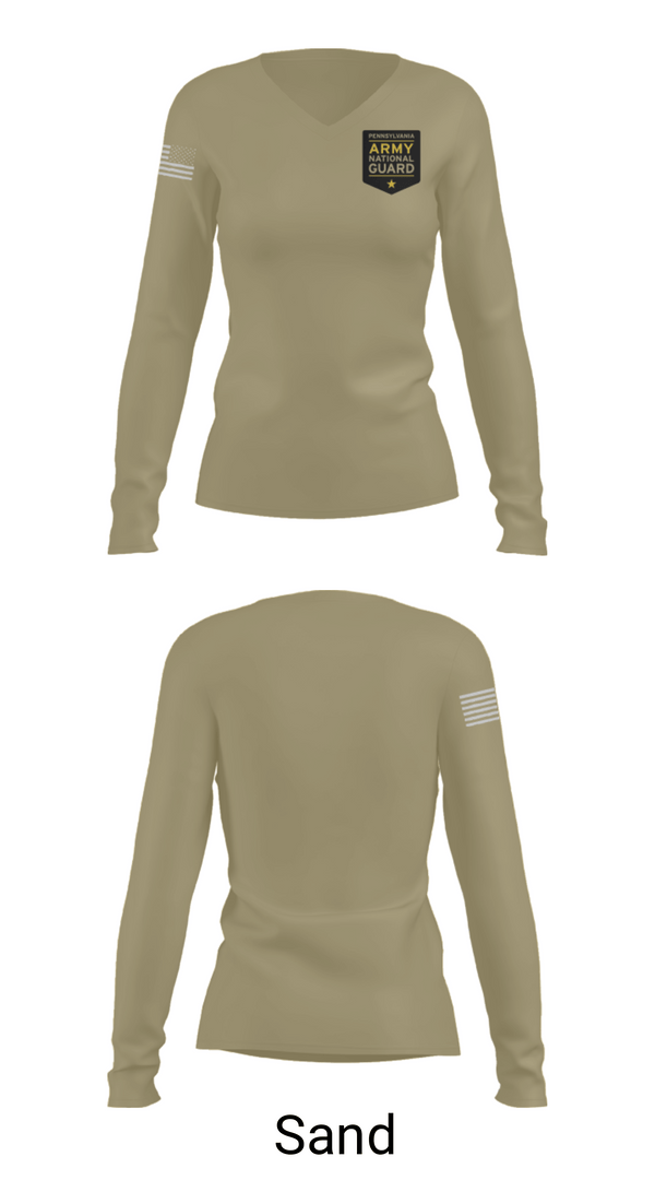 Womens Long Sleeve Vneck Shirt, Recruiting, National Guard, Teamtime, Team time, sublimation, custom sports apparel, team uniforms, spirit wear, spiritwear, sports uniforms, custom shirts, team store, custom team store, fundraiser sports, apparel fundraiser