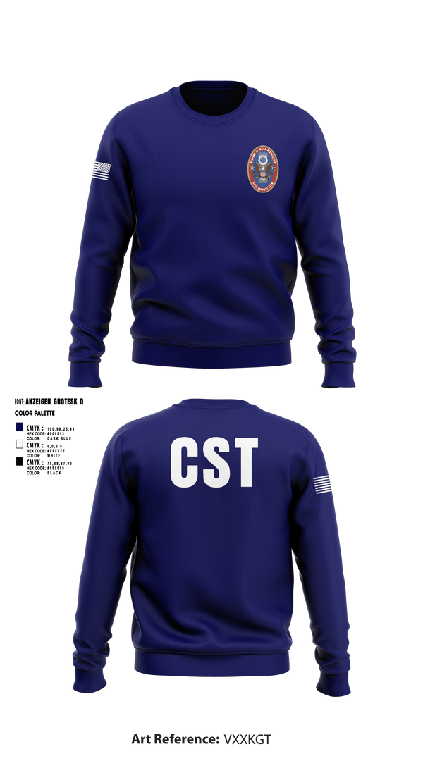 Crew Neck Sweatshirt, 95th WMD CST, National Guard, Teamtime, Team time, sublimation, custom sports apparel, team uniforms, spirit wear, spiritwear, sports uniforms, custom shirts, team store, custom team store, fundraiser sports, apparel fundraiser