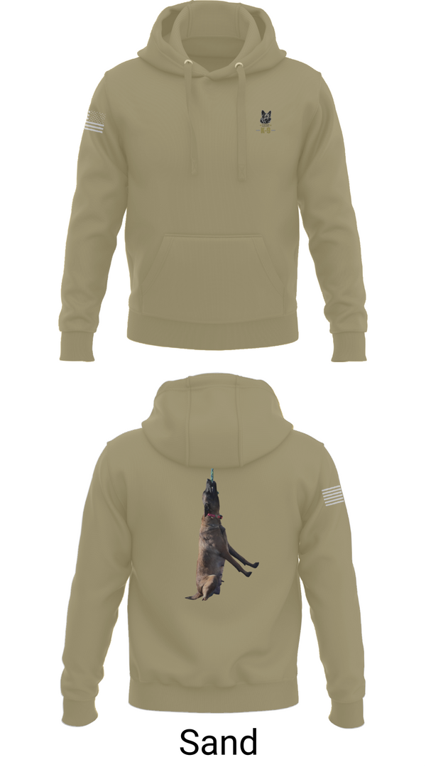 Hoodie, Mals K9, Army, Teamtime, Team time, sublimation, custom sports apparel, team uniforms, spirit wear, spiritwear, sports uniforms, custom shirts, team store, custom team store, fundraiser sports, apparel fundraiser