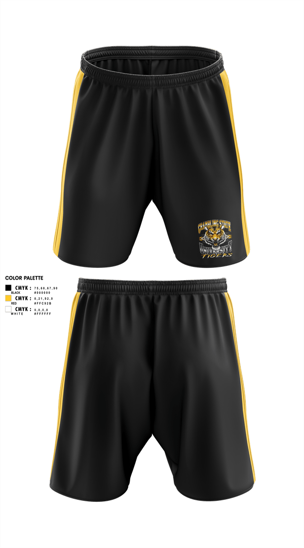 Athletic Shorts With Pockets, GRAMBLING STATE UNIVERSITY TIGERS, Baseball, Teamtime, Team time, sublimation, custom sports apparel, team uniforms, spirit wear, spiritwear, sports uniforms, custom shirts, team store, custom team store, fundraiser sports, apparel fundraiser