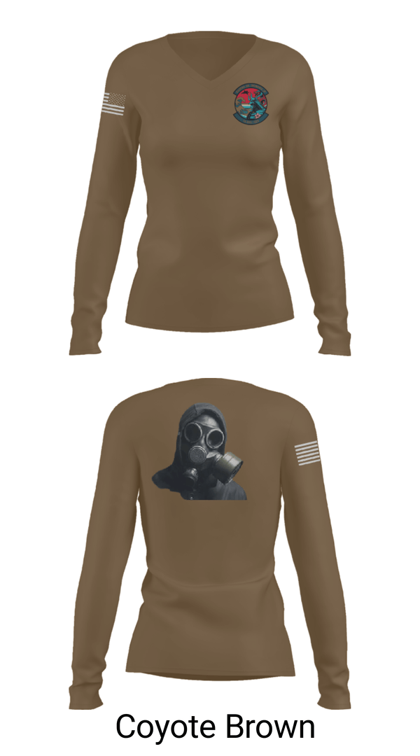 Women's Long Sleeve Vneck Shirt, 18 CES/CEX, , Teamtime, Team time, sublimation, custom sports apparel, team uniforms, spirit wear, spiritwear, sports uniforms, custom shirts, team store, custom team store, fundraiser sports, apparel fundraiser