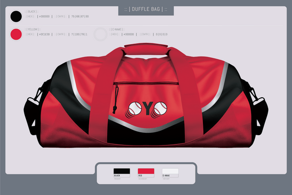 Duffle Bag, Oaklandon Youth Organization, Baseball, Teamtime, Team time, sublimation, custom sports apparel, team uniforms, spirit wear, spiritwear, sports uniforms, custom shirts, team store, custom team store, fundraiser sports, apparel fundraiser
