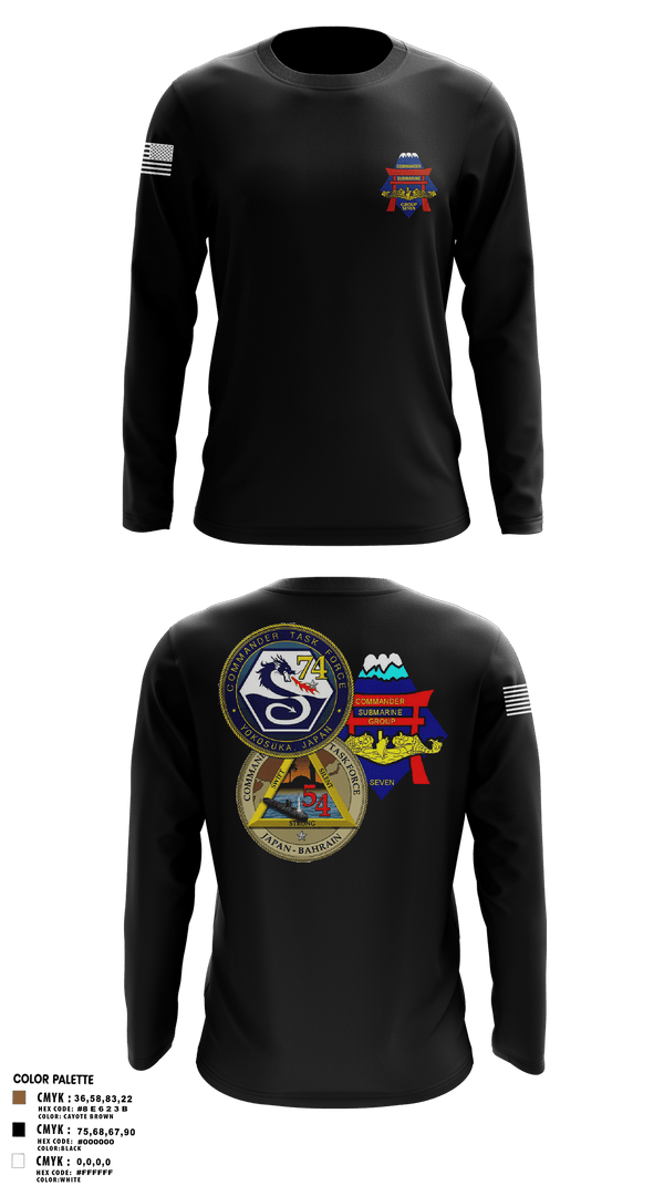 Long Sleeve Performance Polo, Submarine Group 7 N4, Navy, Teamtime, Team time, sublimation, custom sports apparel, team uniforms, spirit wear, spiritwear, sports uniforms, custom shirts, team store, custom team store, fundraiser sports, apparel fundraiser