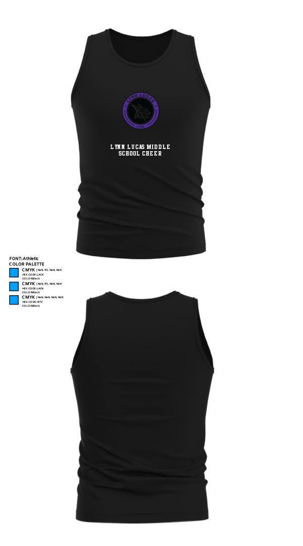 Tank Top, Lynn Lucas Middle School Cheer, Cheer, Teamtime, Team time, sublimation, custom sports apparel, team uniforms, spirit wear, spiritwear, sports uniforms, custom shirts, team store, custom team store, fundraiser sports, apparel fundraiser