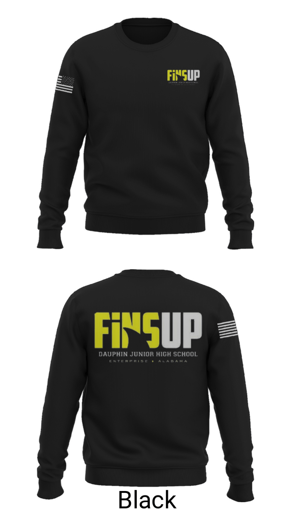 Crew Neck Sweatshirt, Dauphin Fins, Football, Teamtime, Team time, sublimation, custom sports apparel, team uniforms, spirit wear, spiritwear, sports uniforms, custom shirts, team store, custom team store, fundraiser sports, apparel fundraiser