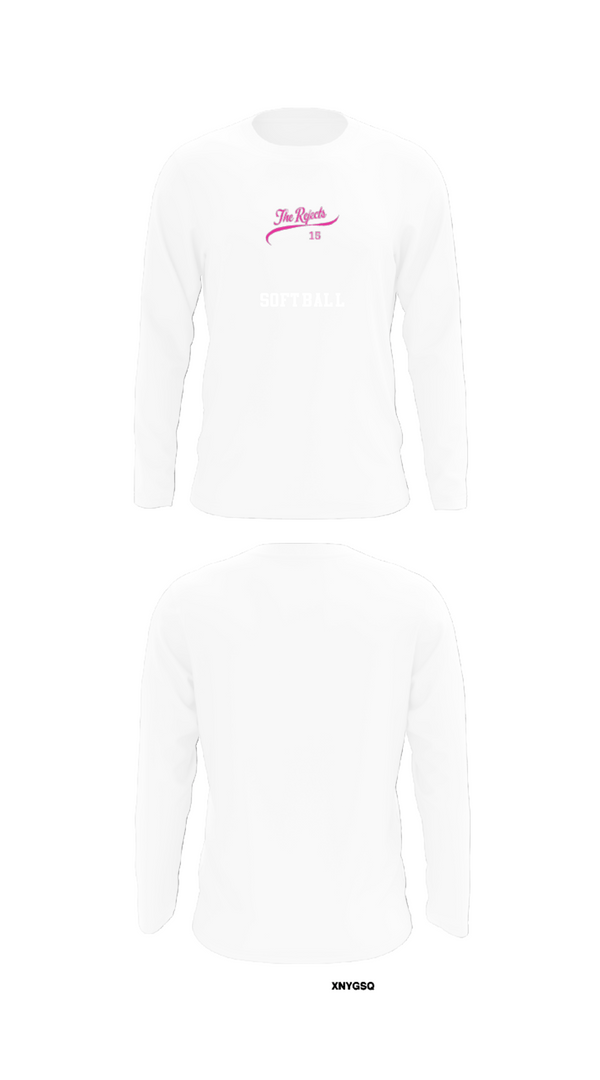 Long Sleeve Performance Shirt, The rejects, Softball, Teamtime, Team time, sublimation, custom sports apparel, team uniforms, spirit wear, spiritwear, sports uniforms, custom shirts, team store, custom team store, fundraiser sports, apparel fundraiser
