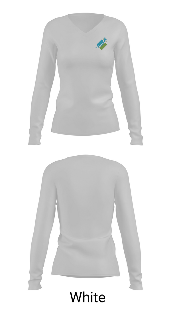 Womens Long Sleeve Vneck Shirt, Multiplicación de Discípulos, , Teamtime, Team time, sublimation, custom sports apparel, team uniforms, spirit wear, spiritwear, sports uniforms, custom shirts, team store, custom team store, fundraiser sports, apparel fundraiser