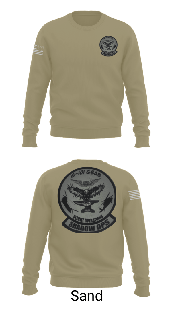 Crew Neck Sweatshirt, Iron Eagle Shadow Ops, Army, Teamtime, Team time, sublimation, custom sports apparel, team uniforms, spirit wear, spiritwear, sports uniforms, custom shirts, team store, custom team store, fundraiser sports, apparel fundraiser