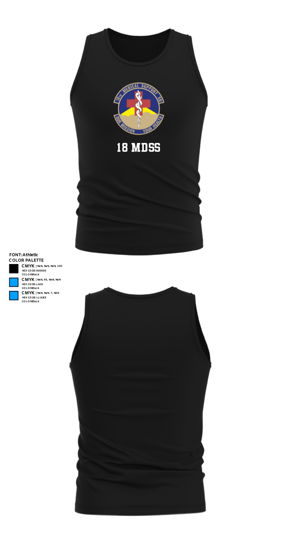 Tank Top, 18 MDSS, Air Force, Teamtime, Team time, sublimation, custom sports apparel, team uniforms, spirit wear, spiritwear, sports uniforms, custom shirts, team store, custom team store, fundraiser sports, apparel fundraiser