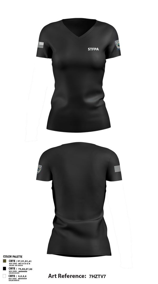 Womens Short Sleeve Vneck Shirt, STFPA, Police, Teamtime, Team time, sublimation, custom sports apparel, team uniforms, spirit wear, spiritwear, sports uniforms, custom shirts, team store, custom team store, fundraiser sports, apparel fundraiser