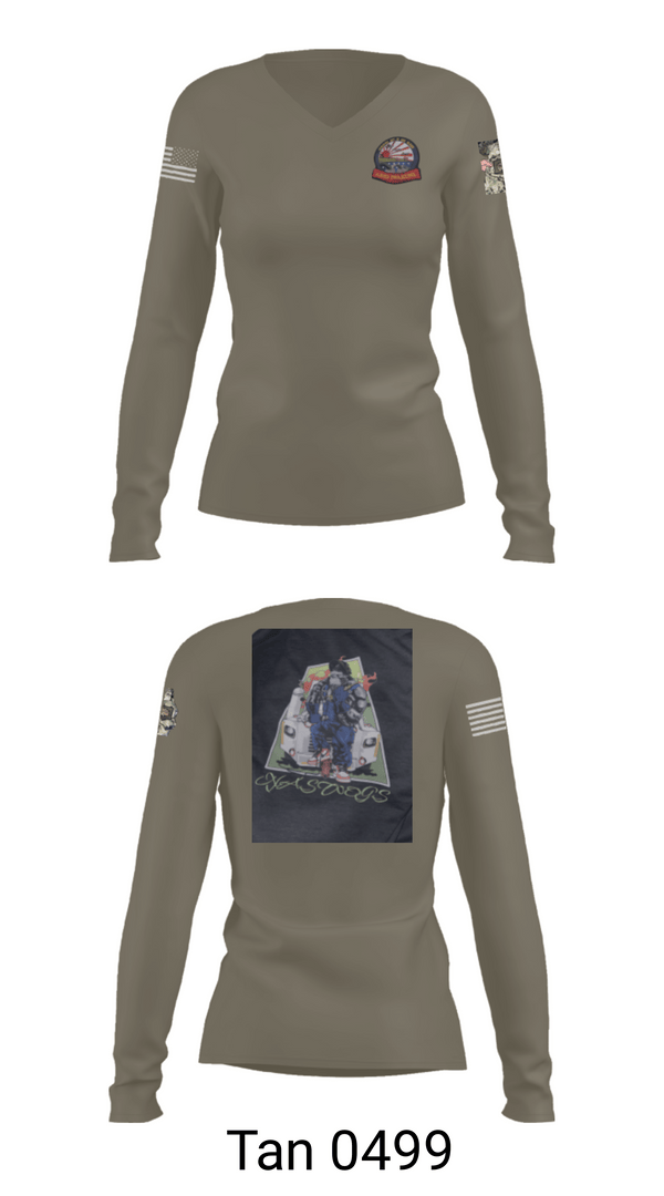 Women's Long Sleeve Vneck Shirt, AIMD IWAKUNI, Navy, Teamtime, Team time, sublimation, custom sports apparel, team uniforms, spirit wear, spiritwear, sports uniforms, custom shirts, team store, custom team store, fundraiser sports, apparel fundraiser