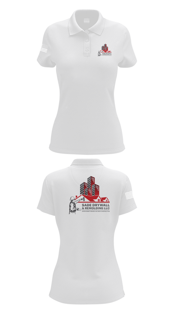 Womens Short Sleeve Performance Polo, Sadedrywall & remolding llc, , Teamtime, Team time, sublimation, custom sports apparel, team uniforms, spirit wear, spiritwear, sports uniforms, custom shirts, team store, custom team store, fundraiser sports, apparel fundraiser