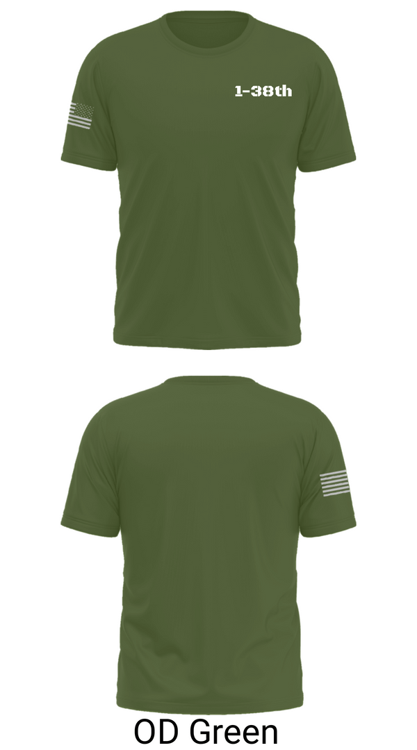 Old School Cotton Feel Shirt, 1-38th, Army, Teamtime, Team time, sublimation, custom sports apparel, team uniforms, spirit wear, spiritwear, sports uniforms, custom shirts, team store, custom team store, fundraiser sports, apparel fundraiser