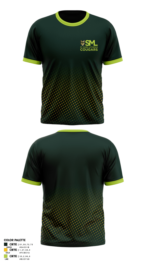 Short Sleeve Performance Shirt, St. Mark Lutheran Cougars, Swimming, Teamtime, Team time, sublimation, custom sports apparel, team uniforms, spirit wear, spiritwear, sports uniforms, custom shirts, team store, custom team store, fundraiser sports, apparel fundraiser