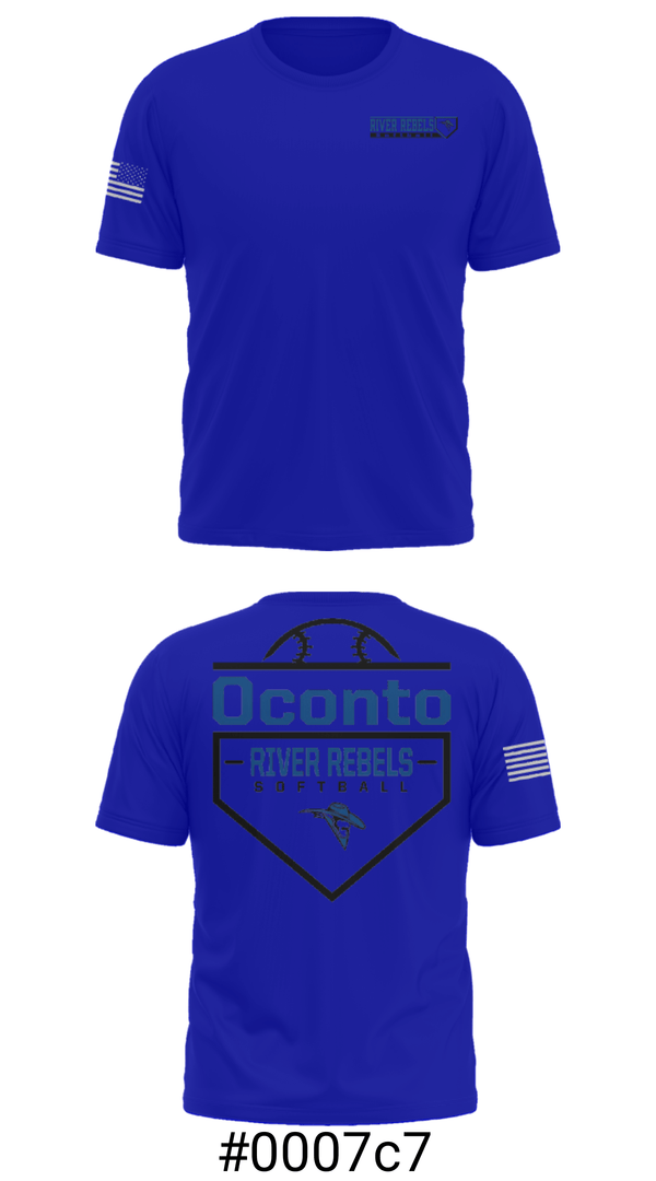 Short Sleeve Performance Shirt, Oconto, Softball, Teamtime, Team time, sublimation, custom sports apparel, team uniforms, spirit wear, spiritwear, sports uniforms, custom shirts, team store, custom team store, fundraiser sports, apparel fundraiser