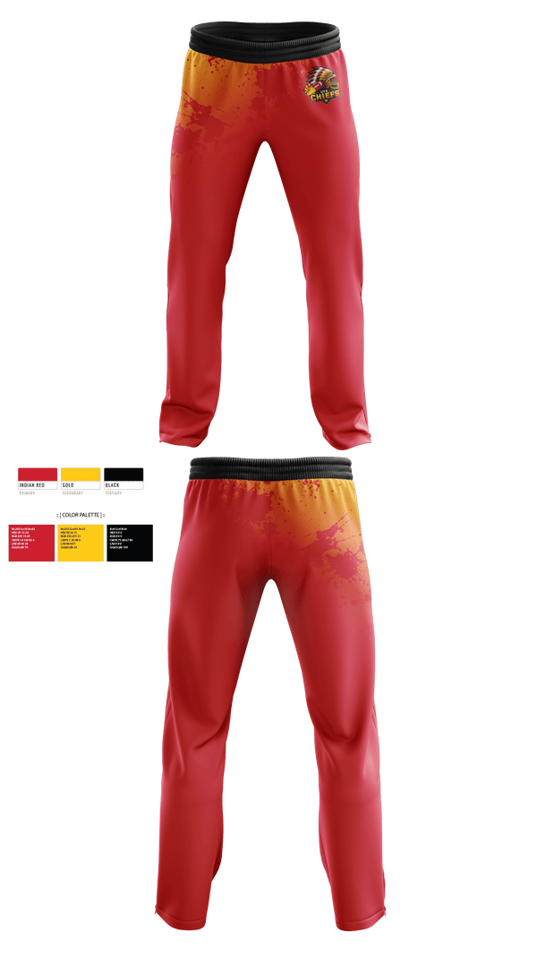 Sweatpants, CTX Chiefs, Football, Teamtime, Team time, sublimation, custom sports apparel, team uniforms, spirit wear, spiritwear, sports uniforms, custom shirts, team store, custom team store, fundraiser sports, apparel fundraiser