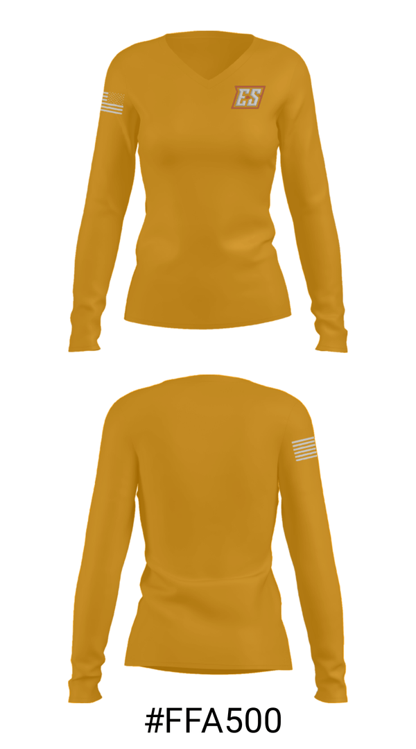 Women's Long Sleeve Vneck Shirt, East Side Baseball Association, Baseball, Teamtime, Team time, sublimation, custom sports apparel, team uniforms, spirit wear, spiritwear, sports uniforms, custom shirts, team store, custom team store, fundraiser sports, apparel fundraiser