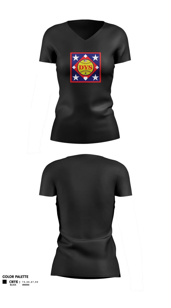 Womens Short Sleeve Vneck Shirt, Diamond Youth Softball, Softball, Teamtime, Team time, sublimation, custom sports apparel, team uniforms, spirit wear, spiritwear, sports uniforms, custom shirts, team store, custom team store, fundraiser sports, apparel fundraiser