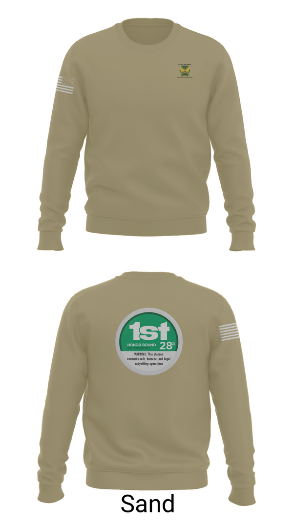 Crew Neck Sweatshirt, 28th MP Company, National Guard, Teamtime, Team time, sublimation, custom sports apparel, team uniforms, spirit wear, spiritwear, sports uniforms, custom shirts, team store, custom team store, fundraiser sports, apparel fundraiser