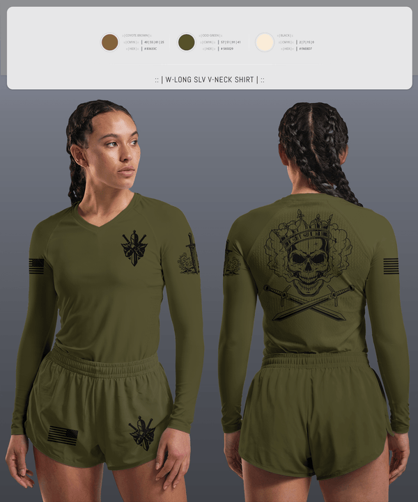 Womens Long Sleeve Vneck Shirt 1, Forge, , Teamtime, Team time, sublimation, custom sports apparel, team uniforms, spirit wear, spiritwear, sports uniforms, custom shirts, team store, custom team store, fundraiser sports, apparel fundraiser