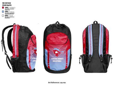 Gear Bag, Gibson County High School Volleyball, Women's Volleyball, Teamtime, Team time, sublimation, custom sports apparel, team uniforms, spirit wear, spiritwear, sports uniforms, custom shirts, team store, custom team store, fundraiser sports, apparel fundraiser