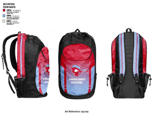 Gear Bag, Gibson County High School Volleyball, Women's Volleyball, Teamtime, Team time, sublimation, custom sports apparel, team uniforms, spirit wear, spiritwear, sports uniforms, custom shirts, team store, custom team store, fundraiser sports, apparel fundraiser
