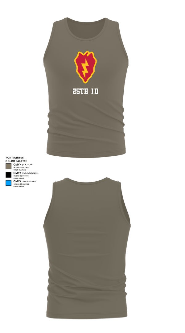 Tank Top, 25th ID, Army, Teamtime, Team time, sublimation, custom sports apparel, team uniforms, spirit wear, spiritwear, sports uniforms, custom shirts, team store, custom team store, fundraiser sports, apparel fundraiser