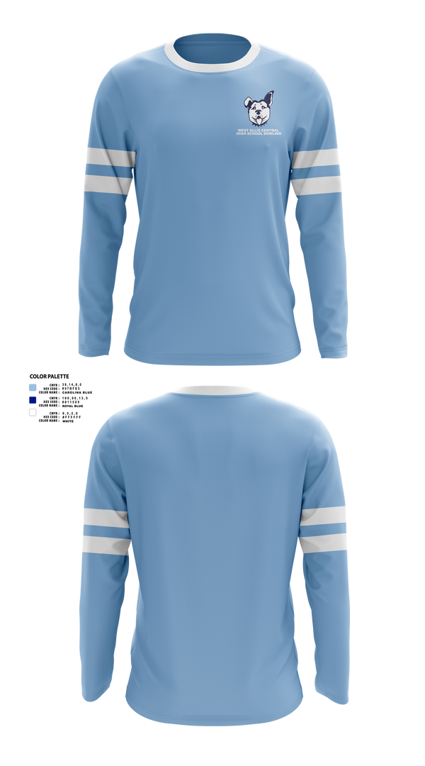 Long Sleeve Performance Shirt, West Allis Central High School Bowling, Bowling, Teamtime, Team time, sublimation, custom sports apparel, team uniforms, spirit wear, spiritwear, sports uniforms, custom shirts, team store, custom team store, fundraiser sports, apparel fundraiser