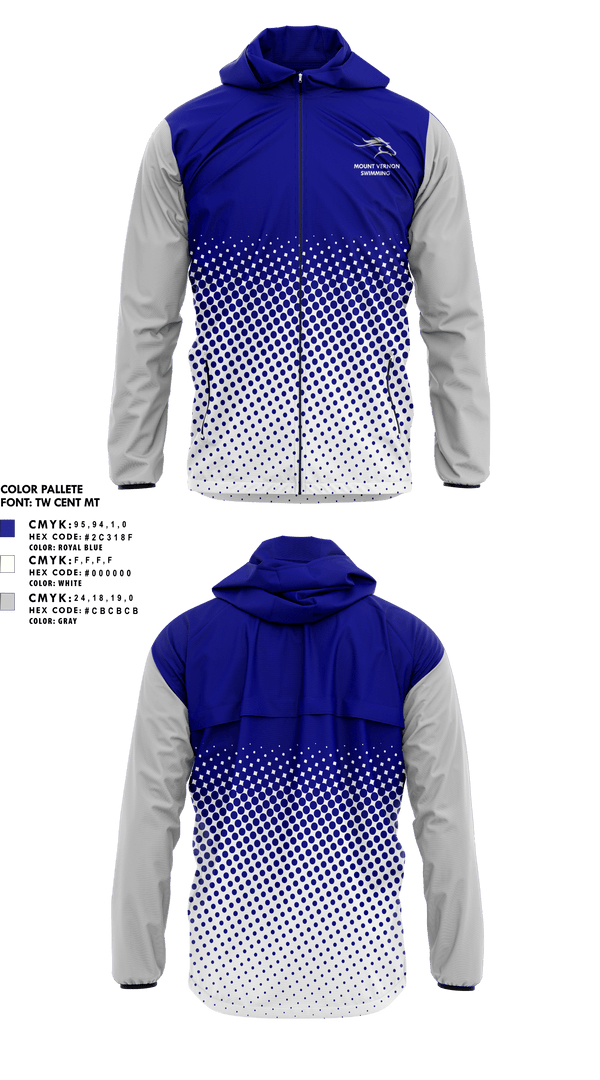 Windbreaker, Mount Vernon Presbyterian Upper School Swimming, Swimming, Teamtime, Team time, sublimation, custom sports apparel, team uniforms, spirit wear, spiritwear, sports uniforms, custom shirts, team store, custom team store, fundraiser sports, apparel fundraiser