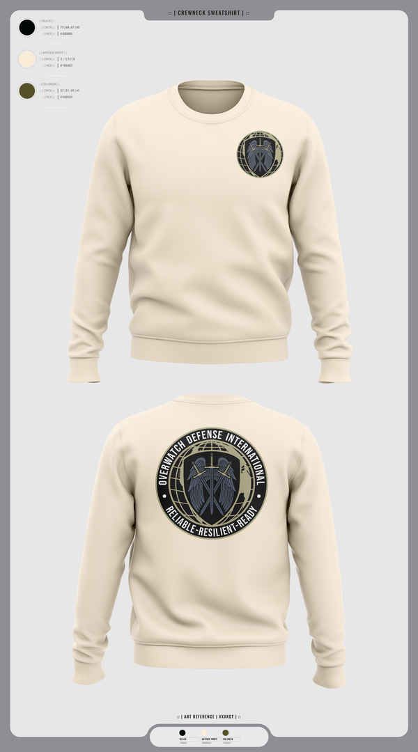 Crew Neck Sweatshirt, Overwatch Defense International, , Teamtime, Team time, sublimation, custom sports apparel, team uniforms, spirit wear, spiritwear, sports uniforms, custom shirts, team store, custom team store, fundraiser sports, apparel fundraiser