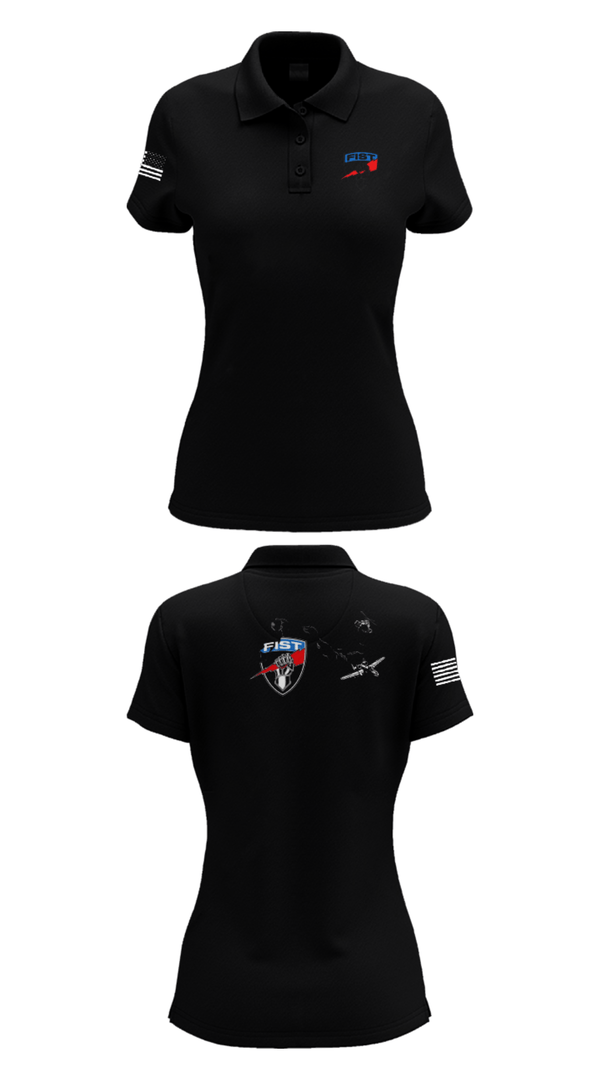 Womens Short Sleeve Performance Polo, 3-172 FiST, Army, Teamtime, Team time, sublimation, custom sports apparel, team uniforms, spirit wear, spiritwear, sports uniforms, custom shirts, team store, custom team store, fundraiser sports, apparel fundraiser
