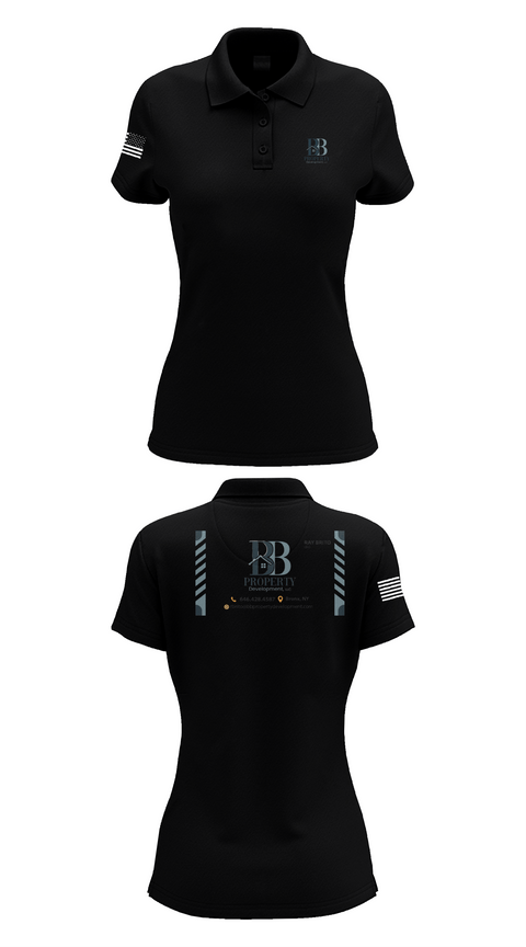 Womens Short Sleeve Performance Polo, BB PROPERTY DEVELOPMENT, , Teamtime, Team time, sublimation, custom sports apparel, team uniforms, spirit wear, spiritwear, sports uniforms, custom shirts, team store, custom team store, fundraiser sports, apparel fundraiser