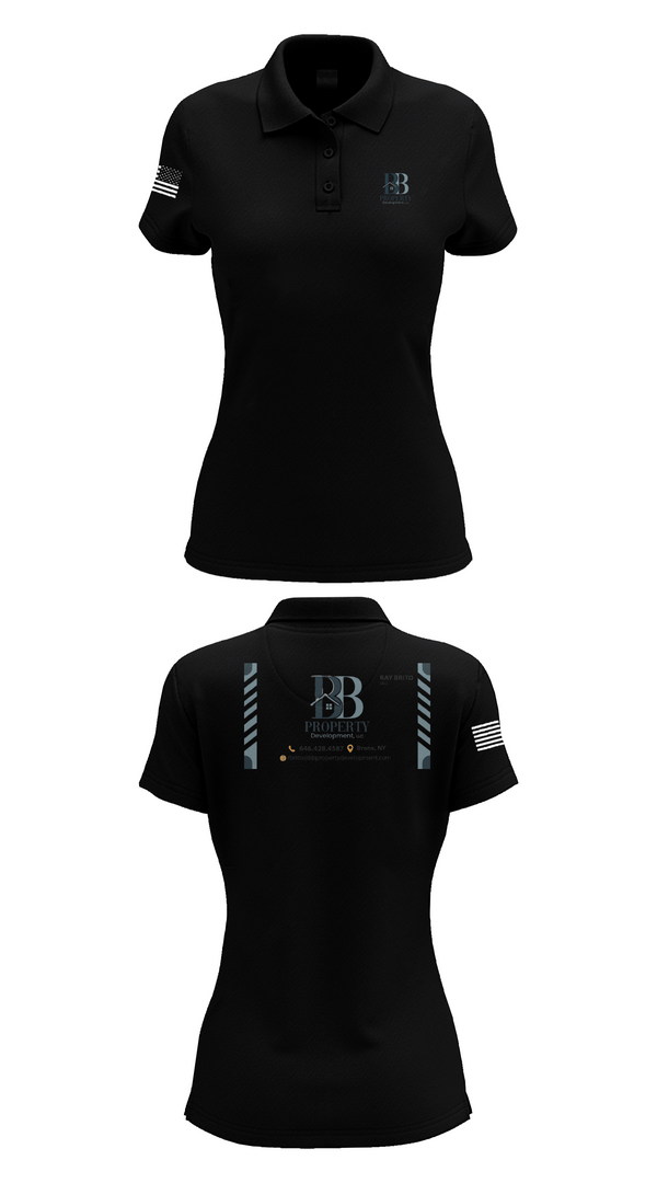 Womens Short Sleeve Performance Polo, BB PROPERTY DEVELOPMENT, , Teamtime, Team time, sublimation, custom sports apparel, team uniforms, spirit wear, spiritwear, sports uniforms, custom shirts, team store, custom team store, fundraiser sports, apparel fundraiser