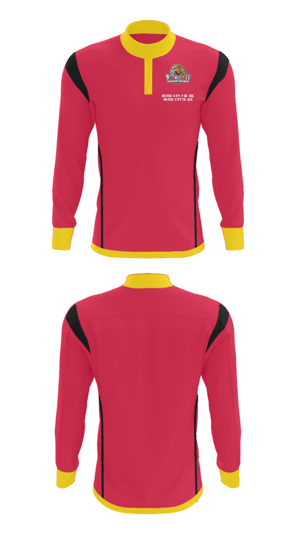 Quarter Zip Jacket, University-Purdue University Track, Track & Field, Teamtime, Team time, sublimation, custom sports apparel, team uniforms, spirit wear, spiritwear, sports uniforms, custom shirts, team store, custom team store, fundraiser sports, apparel fundraiser
