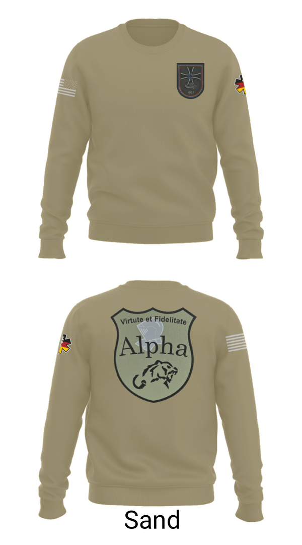 Crew Neck Sweatshirt, 4./401 PzGrenBtl, Army, Teamtime, Team time, sublimation, custom sports apparel, team uniforms, spirit wear, spiritwear, sports uniforms, custom shirts, team store, custom team store, fundraiser sports, apparel fundraiser