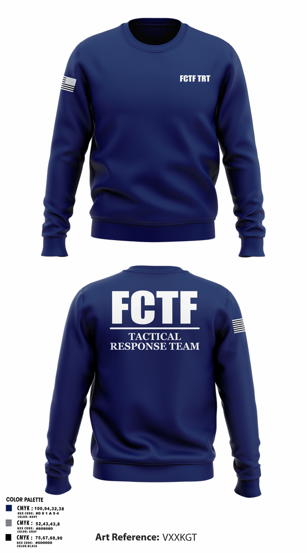 Crew Neck Sweatshirt, FCTF TRT, Police, Teamtime, Team time, sublimation, custom sports apparel, team uniforms, spirit wear, spiritwear, sports uniforms, custom shirts, team store, custom team store, fundraiser sports, apparel fundraiser